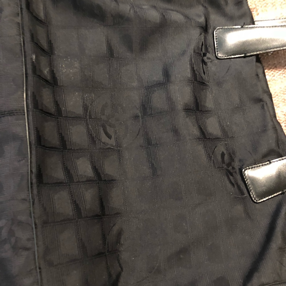 Sold// Monogram  Black Channel Totes - Picture 3 of 8